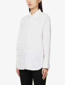 Joseph Regular-fit Poplin Cotton Shirt -Ted Bakee Fashion Shop R03900882 WHITE ALT02