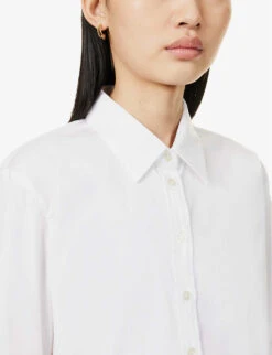 Joseph Regular-fit Poplin Cotton Shirt -Ted Bakee Fashion Shop R03900882 WHITE ALT04