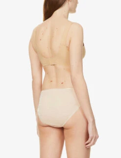 Sloggi Zero Feel V-neck Stretch-woven Bra -Ted Bakee Fashion Shop R03901995 COGNAC00SH ALT03