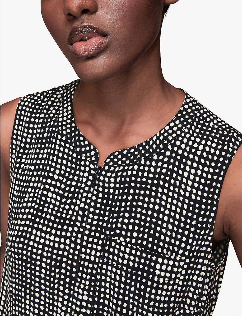 Whistles Josie Spot-print Check Woven Jumpsuit 6 Whistles Josie Spot-print Check Woven Jumpsuit - Image 6