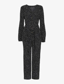 Whistles Lottie Spot-print Wide-leg Woven Jumpsuit
