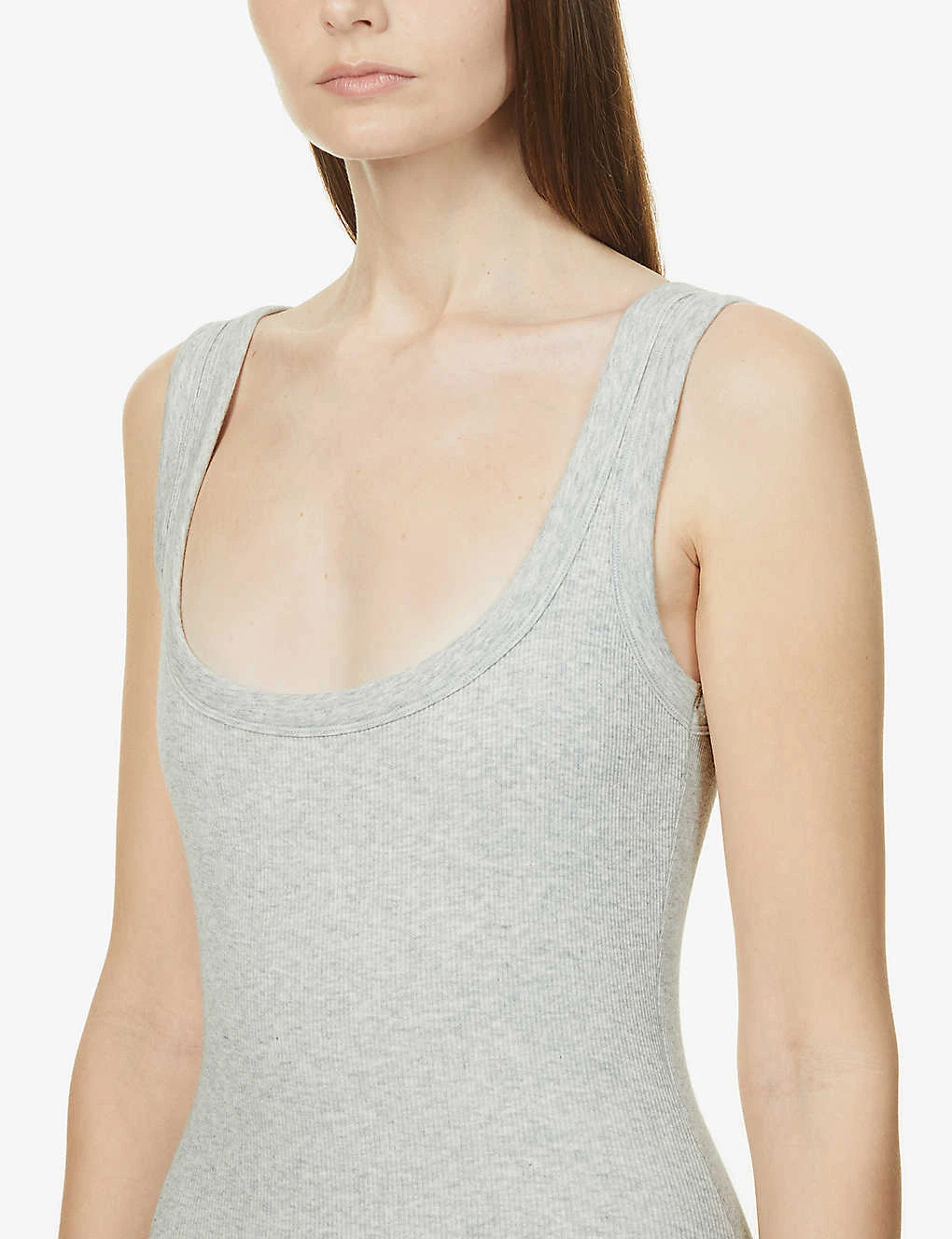 Slim-fit Ribbed Stretch-cotton Playsuit 5 Slim-fit Ribbed Stretch-cotton Playsuit - Image 5