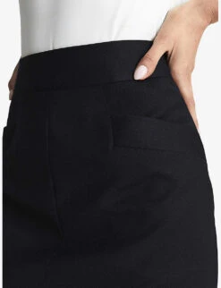 Reiss Haisley High-waisted Tailored Stretch-wool Blend Pencil Skirt -Ted Bakee Fashion Shop R03925842 NAVY ALT04