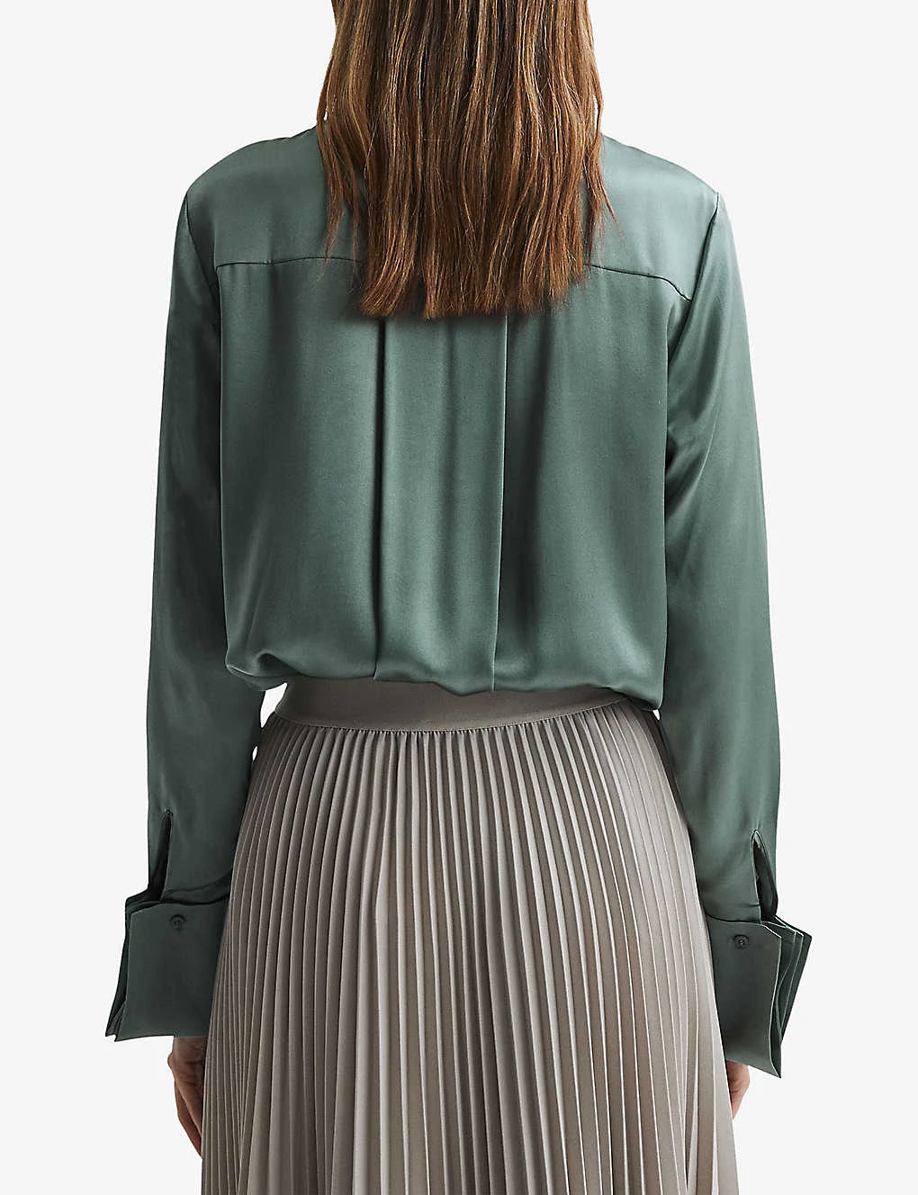 Reiss Hailey Point-collar Silk Shirt 4 Reiss Hailey Point-collar Silk Shirt - Image 4