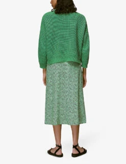 Whistles Ink Leopard-print Woven Midi Skirt 9 Whistles Ink Leopard-print Woven Midi Skirt -Ted Bakee Fashion Shop R03942768 MULTICOLOURED ALT03