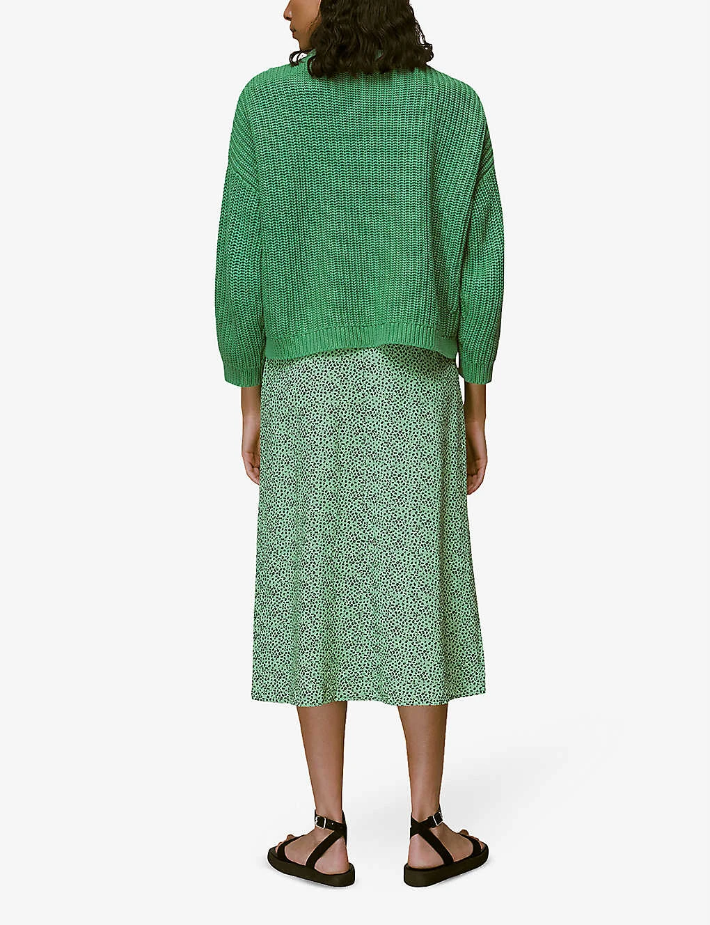 Whistles Ink Leopard-print Woven Midi Skirt 4 Whistles Ink Leopard-print Woven Midi Skirt - Image 4