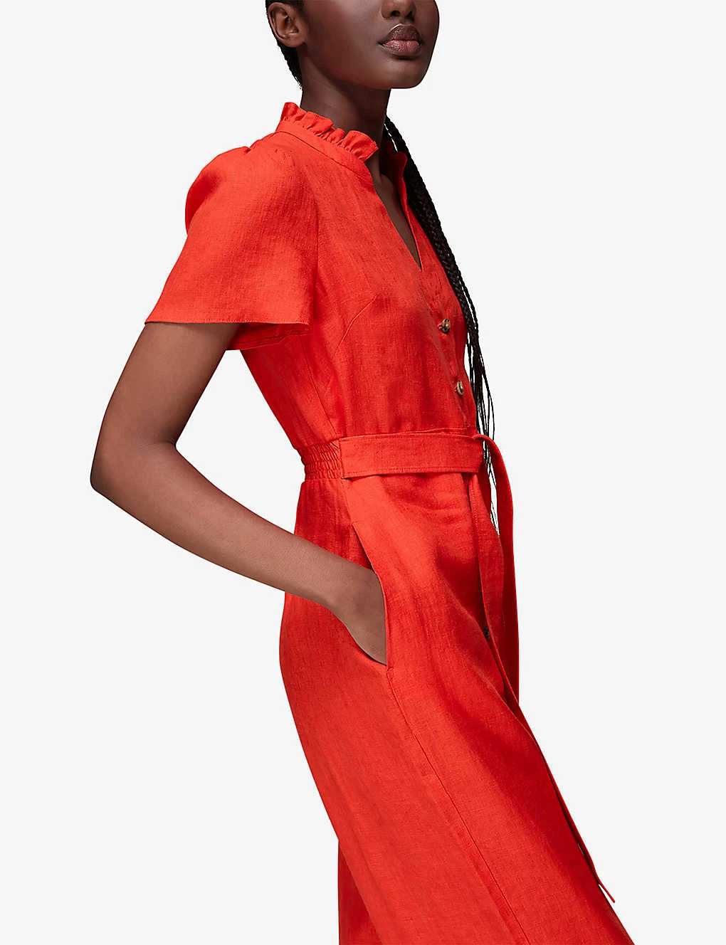 Whistles Emmie Relaxed-fit Linen Jumpsuit 6 Whistles Emmie Relaxed-fit Linen Jumpsuit - Image 6