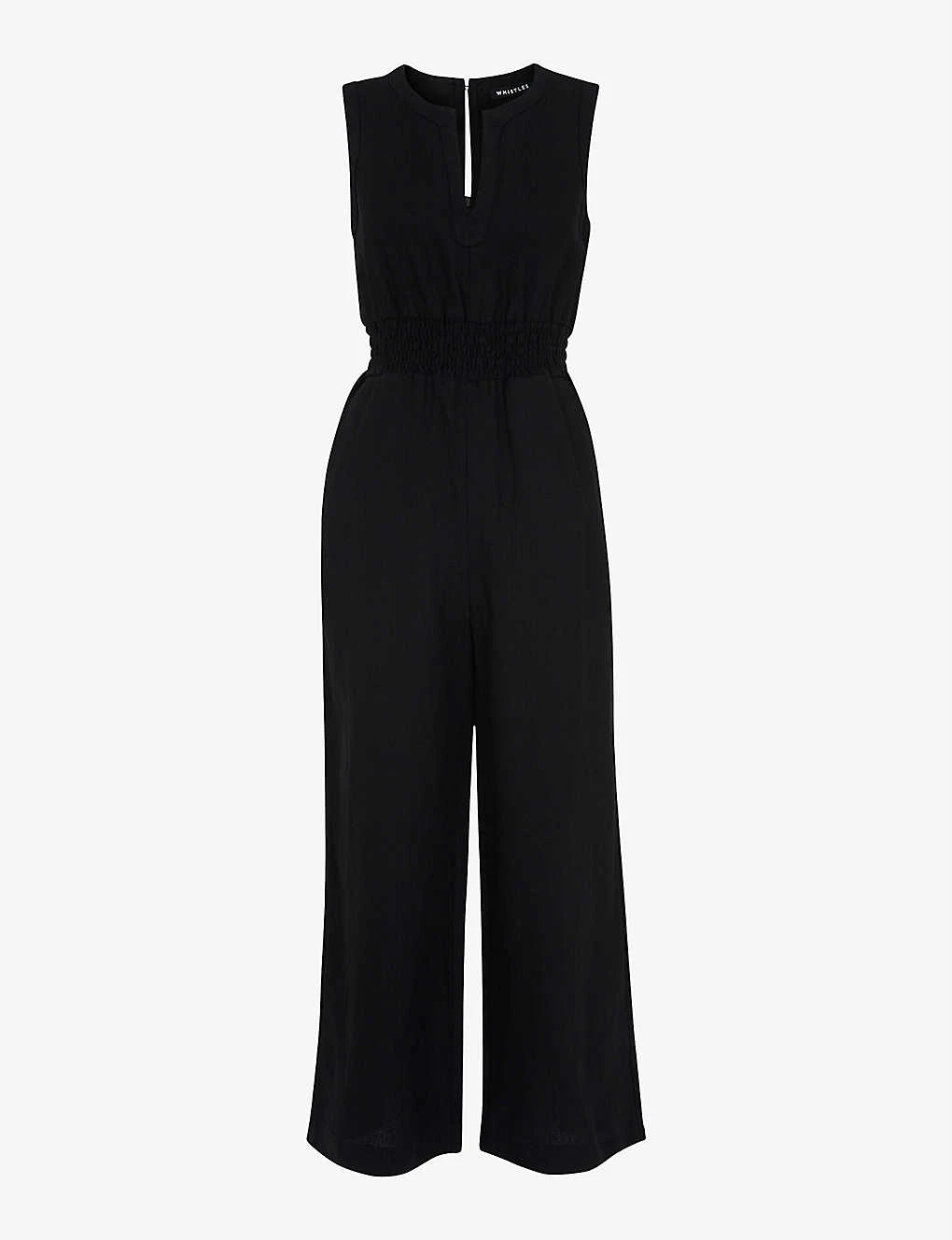 Whistles Melanie V-neck Linen Jumpsuit 1 Whistles Melanie V-neck Linen Jumpsuit