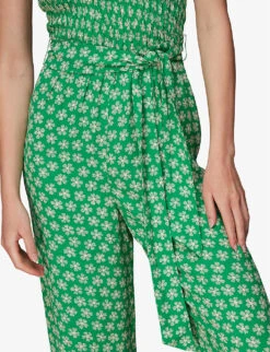 Whistles Daisy Floral-print Crepe Jumpsuit 10 Whistles Daisy Floral-print Crepe Jumpsuit -Ted Bakee Fashion Shop R03967504 MULTICOLOURED ALT04