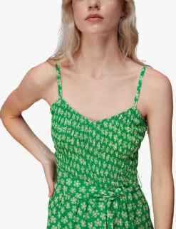 Whistles Daisy Floral-print Crepe Jumpsuit 11 Whistles Daisy Floral-print Crepe Jumpsuit -Ted Bakee Fashion Shop R03967504 MULTICOLOURED ALT05