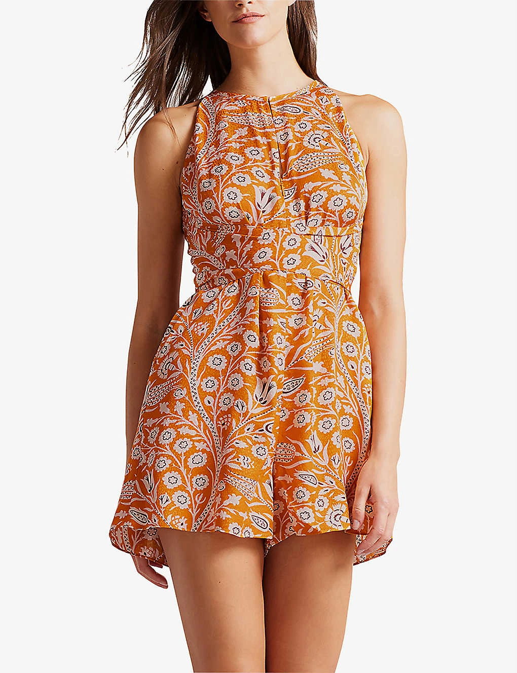 Ted Baker Eiverly Floral-print Tied-waist Woven Playsuit 3 Ted Baker Eiverly Floral-print Tied-waist Woven Playsuit - Image 3