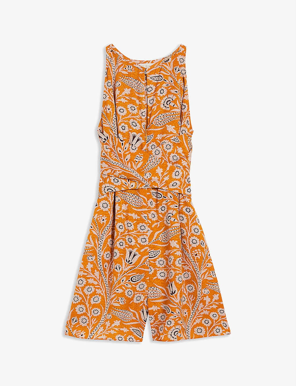 Ted Baker Eiverly Floral-print Tied-waist Woven Playsuit 1 Ted Baker Eiverly Floral-print Tied-waist Woven Playsuit