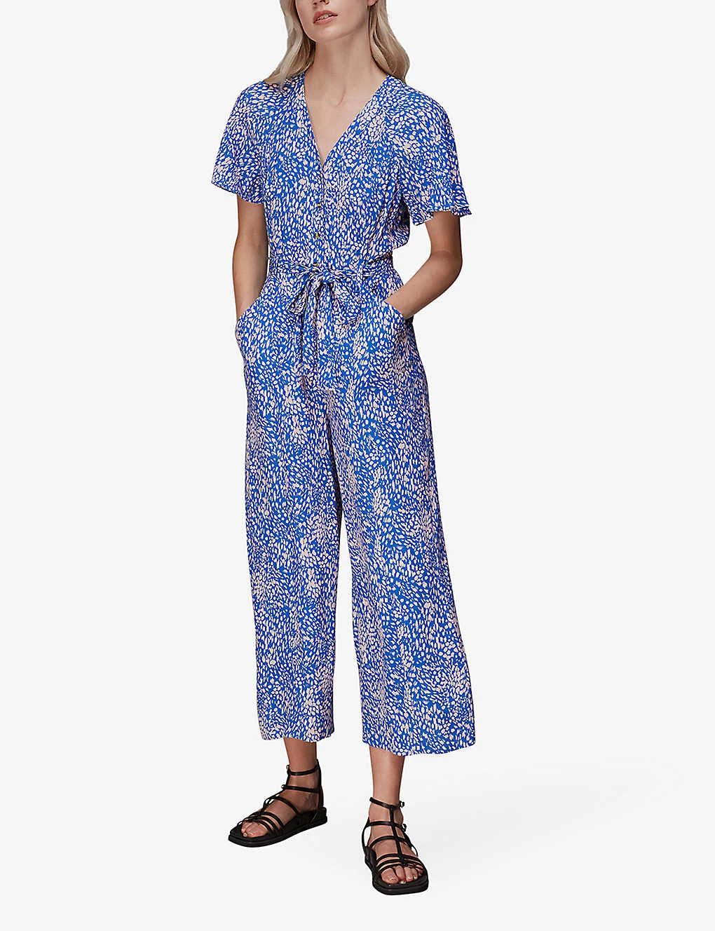 Whistles Jemma Animal-print Woven Jumpsuit 2 Whistles Jemma Animal-print Woven Jumpsuit - Image 2