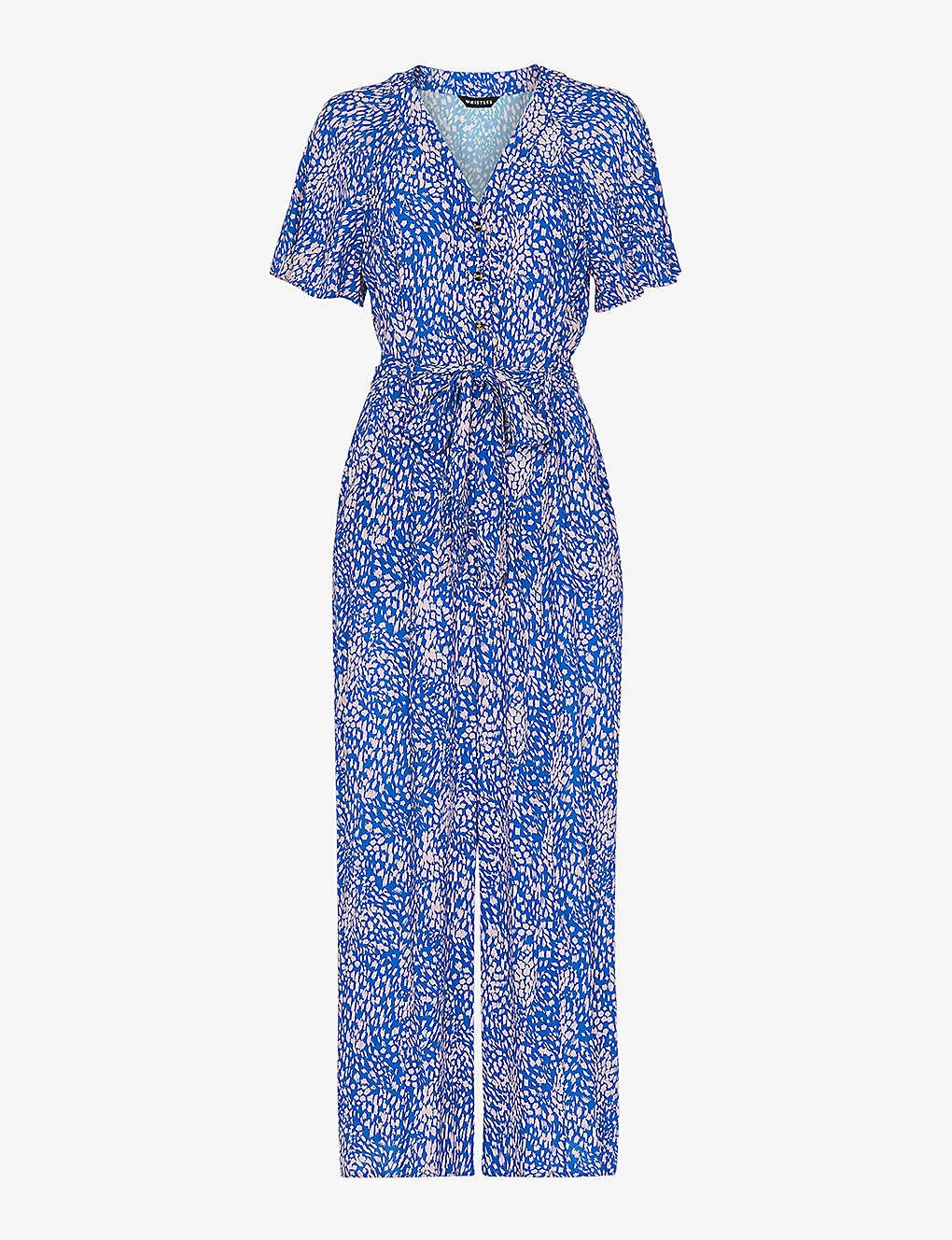 Whistles Jemma Animal-print Woven Jumpsuit 1 Whistles Jemma Animal-print Woven Jumpsuit