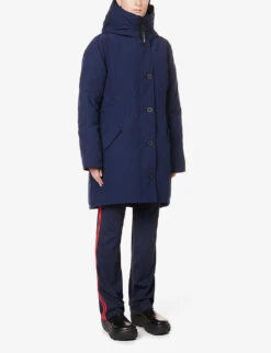 Canada Goose Rossclair Logo-patch Shell-down Coat -Ted Bakee Fashion Shop R03979032 ATLANTICNAVY ALT02