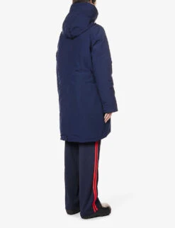 Canada Goose Rossclair Logo-patch Shell-down Coat -Ted Bakee Fashion Shop R03979032 ATLANTICNAVY ALT03