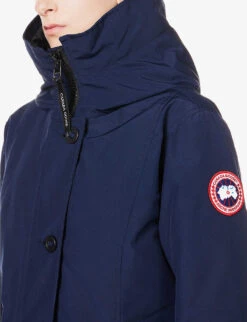 Canada Goose Rossclair Logo-patch Shell-down Coat -Ted Bakee Fashion Shop R03979032 ATLANTICNAVY ALT04