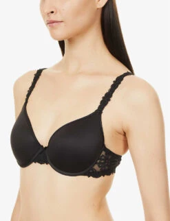 Chantelle Champs Elysées Memory Foam Stretch-woven T-shirt Bra -Ted Bakee Fashion Shop R03983136 011BLACK ALT04
