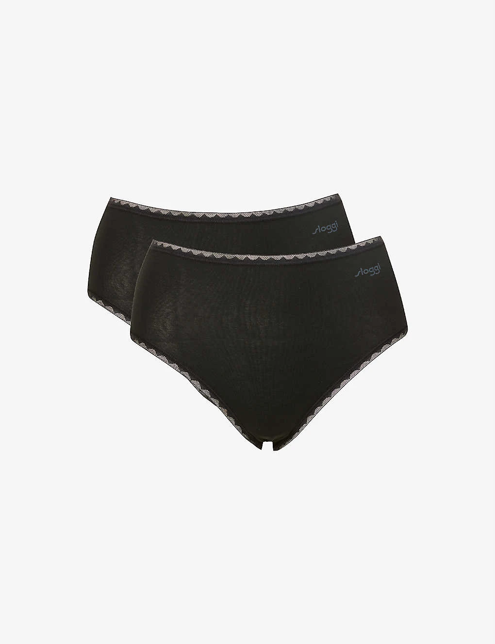 Sloggi Go Organic High-waisted Stretch-cotton Briefs Pack Of Two 1 Sloggi Go Organic High-waisted Stretch-cotton Briefs Pack Of Two