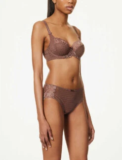 Panache Envy Full-cup Stretch-woven Bra 7 Panache Envy Full-cup Stretch-woven Bra -Ted Bakee Fashion Shop R03985424 CHESTNUT ALT02