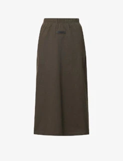 ESSENTIALS Brand-badge Cotton-jersey Midi Skirt