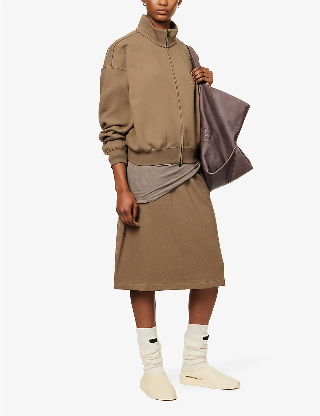 ESSENTIALS Logo-patch Cotton-jersey Skirt 2 ESSENTIALS Logo-patch Cotton-jersey Skirt - Image 2