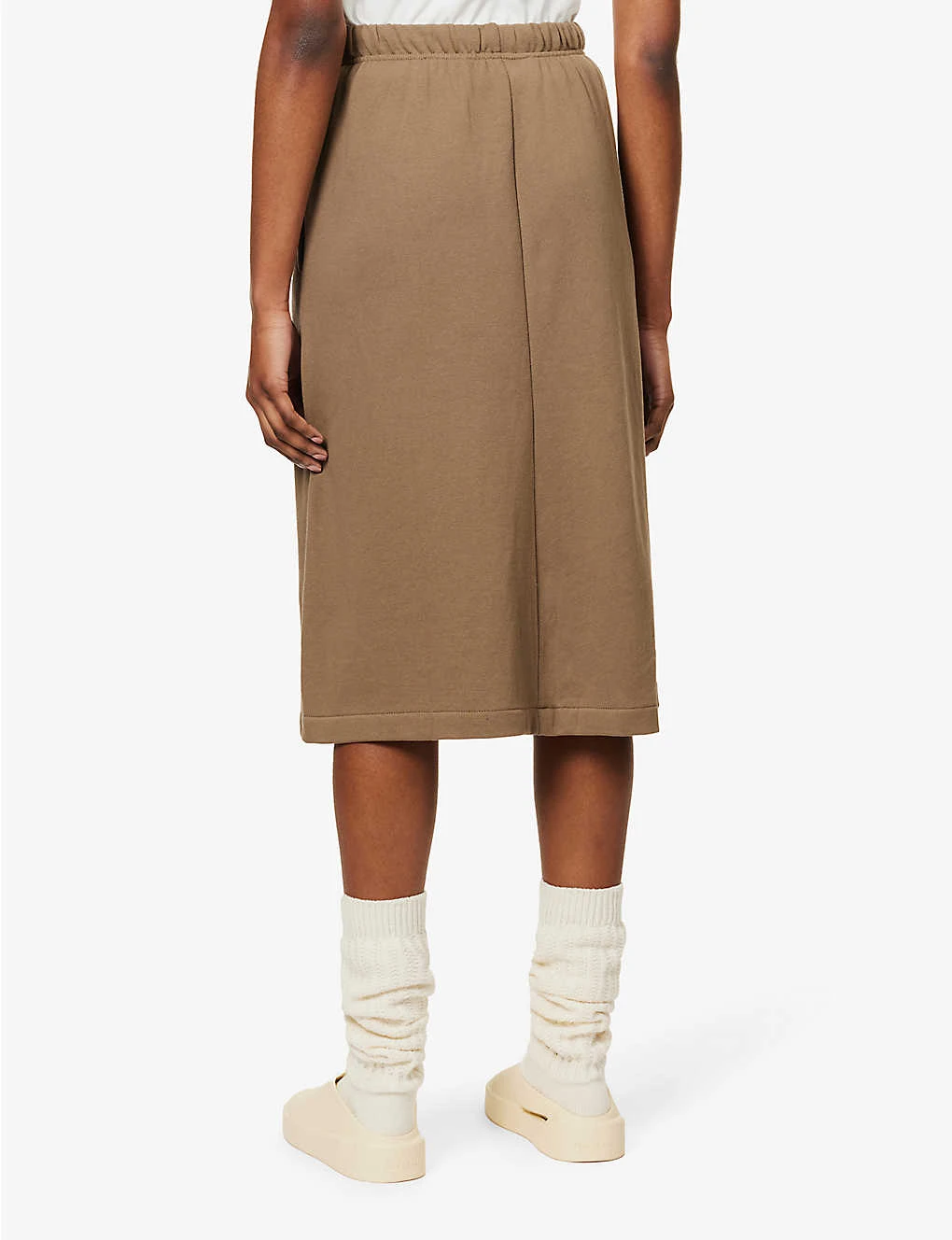 ESSENTIALS Logo-patch Cotton-jersey Skirt 4 ESSENTIALS Logo-patch Cotton-jersey Skirt - Image 4