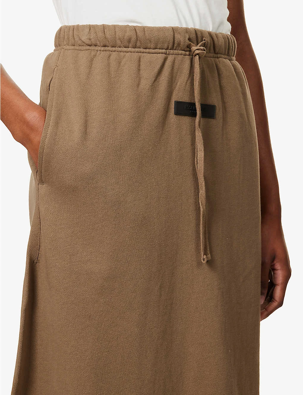 ESSENTIALS Logo-patch Cotton-jersey Skirt 5 ESSENTIALS Logo-patch Cotton-jersey Skirt - Image 5