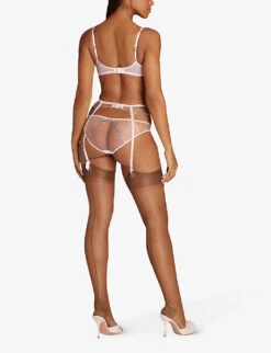 AGENT PROVOCATEUR Lorna Mesh Suspender Belt -Ted Bakee Fashion Shop R03992400 BABYPINKROSEGOLD ALT03