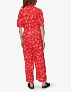 Whistles Jenny Floral-print Woven Jumpsuit -Ted Bakee Fashion Shop R03997318 MULTICOLOURED ALT03