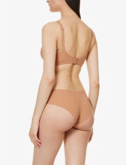 Wolford Pure Skin V-neck Stretch-woven Bra -Ted Bakee Fashion Shop R04000739 FAIRLYLIGHT ALT02