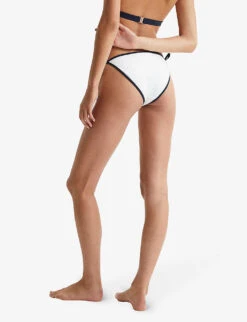 Reiss Rutha Side-tie Low-rise Bikini Briefs -Ted Bakee Fashion Shop R04001923 WHITENAVY ALT03
