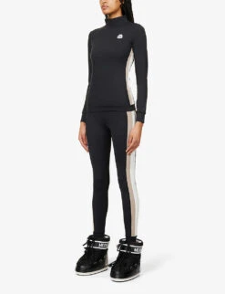 Racer Stripe Stretch-woven Base Layer Set 8 Racer Stripe Stretch-woven Base Layer Set -Ted Bakee Fashion Shop R04010607 BLACK ALT02