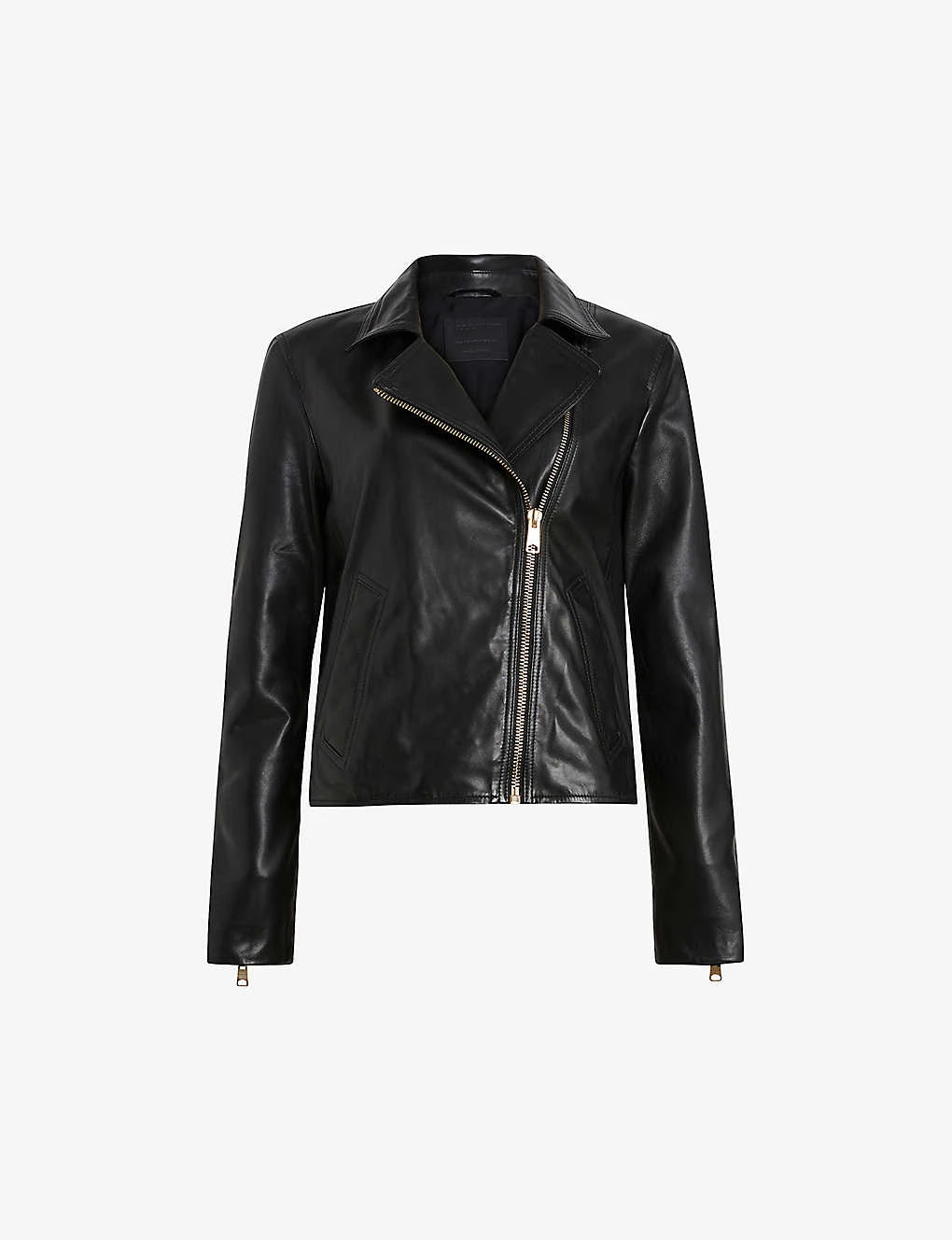 AllSaints Vela Cropped Leather Biker Jacket 1 AllSaints Vela Cropped Leather Biker Jacket