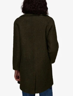 Whistles Daisy Relaxed-fit Wool-blend Coat -Ted Bakee Fashion Shop R04011281 KHAKIOLIVE ALT03
