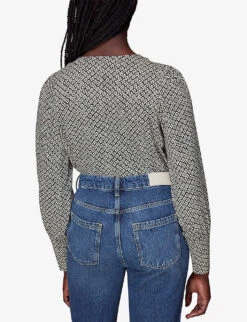 Whistles Floral-print Long-sleeved Cotton-blend Top 8 Whistles Floral-print Long-sleeved Cotton-blend Top -Ted Bakee Fashion Shop R04044625 YELLOW ALT03