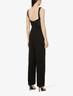 Mylene Corseted Woven Jumpsuit 8 Mylene Corseted Woven Jumpsuit -Ted Bakee Fashion Shop R04053545 BLACK ALT03