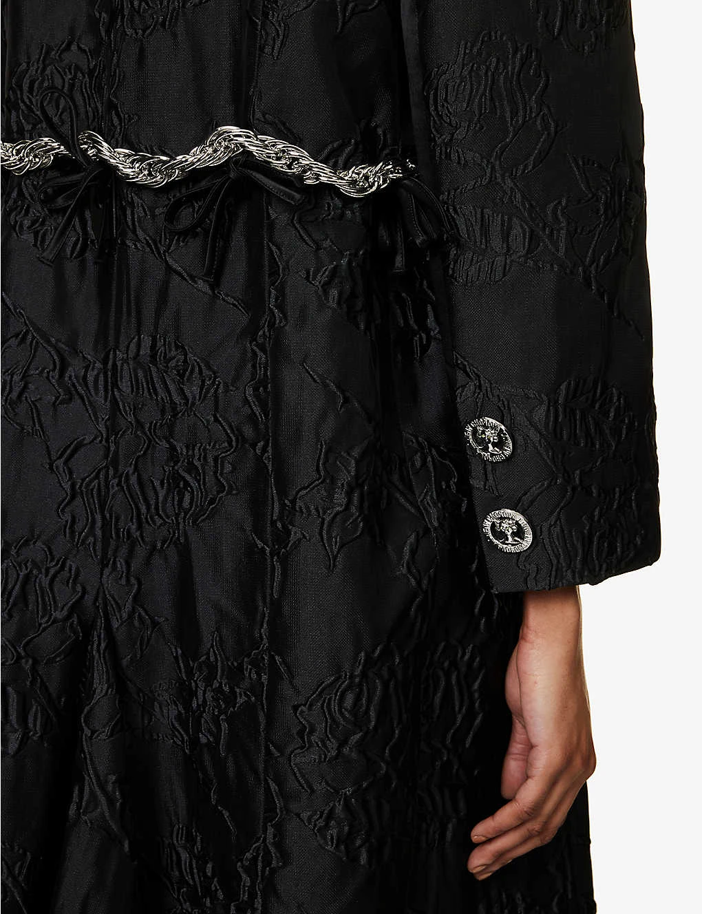 Attar Chain-embellished Cotton-blend Coat 5 Attar Chain-embellished Cotton-blend Coat - Image 5