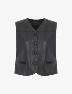 Genesis Sleeveless Leather Waistcoat