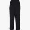Whistles Wide-leg Cropped Recycled-polyester Trousers