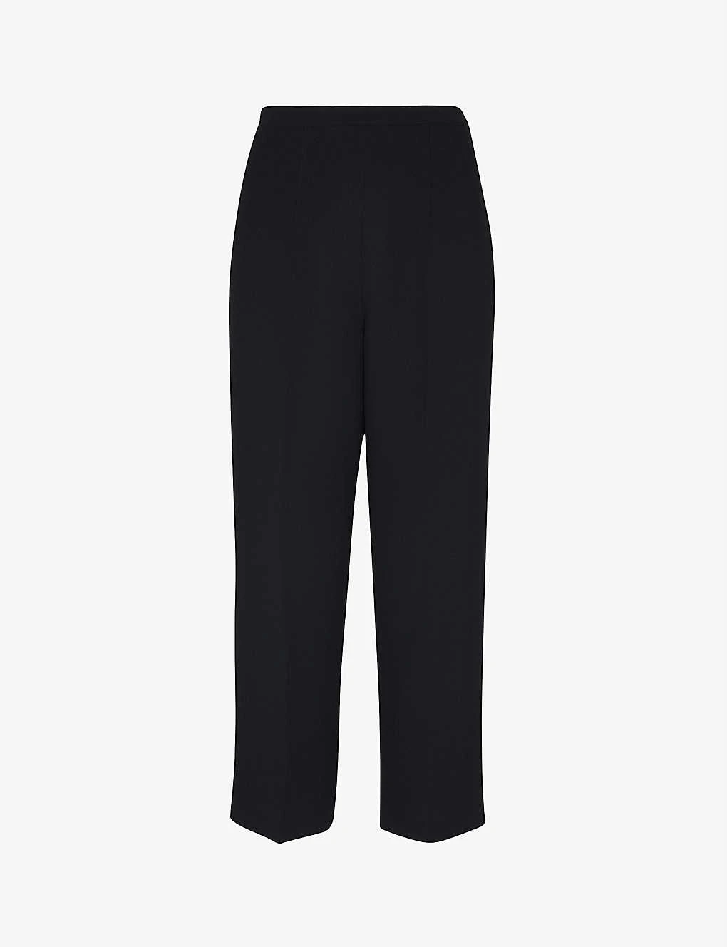Whistles Wide-leg Cropped Recycled-polyester Trousers 1 Whistles Wide-leg Cropped Recycled-polyester Trousers