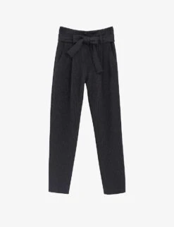 Ikks Striped Straight-leg High-rise Stretch-woven Trousers