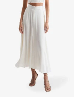 Reiss Ruby High-rise Woven Maxi Skirt -Ted Bakee Fashion Shop R04068073 IVORY ALT02