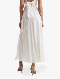 Reiss Ruby High-rise Woven Maxi Skirt -Ted Bakee Fashion Shop R04068073 IVORY ALT03