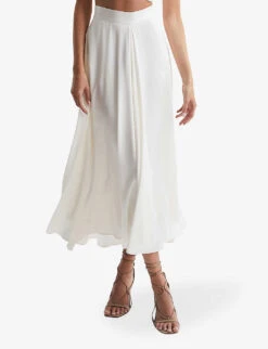 Reiss Ruby High-rise Woven Maxi Skirt -Ted Bakee Fashion Shop R04068073 IVORY ALT04