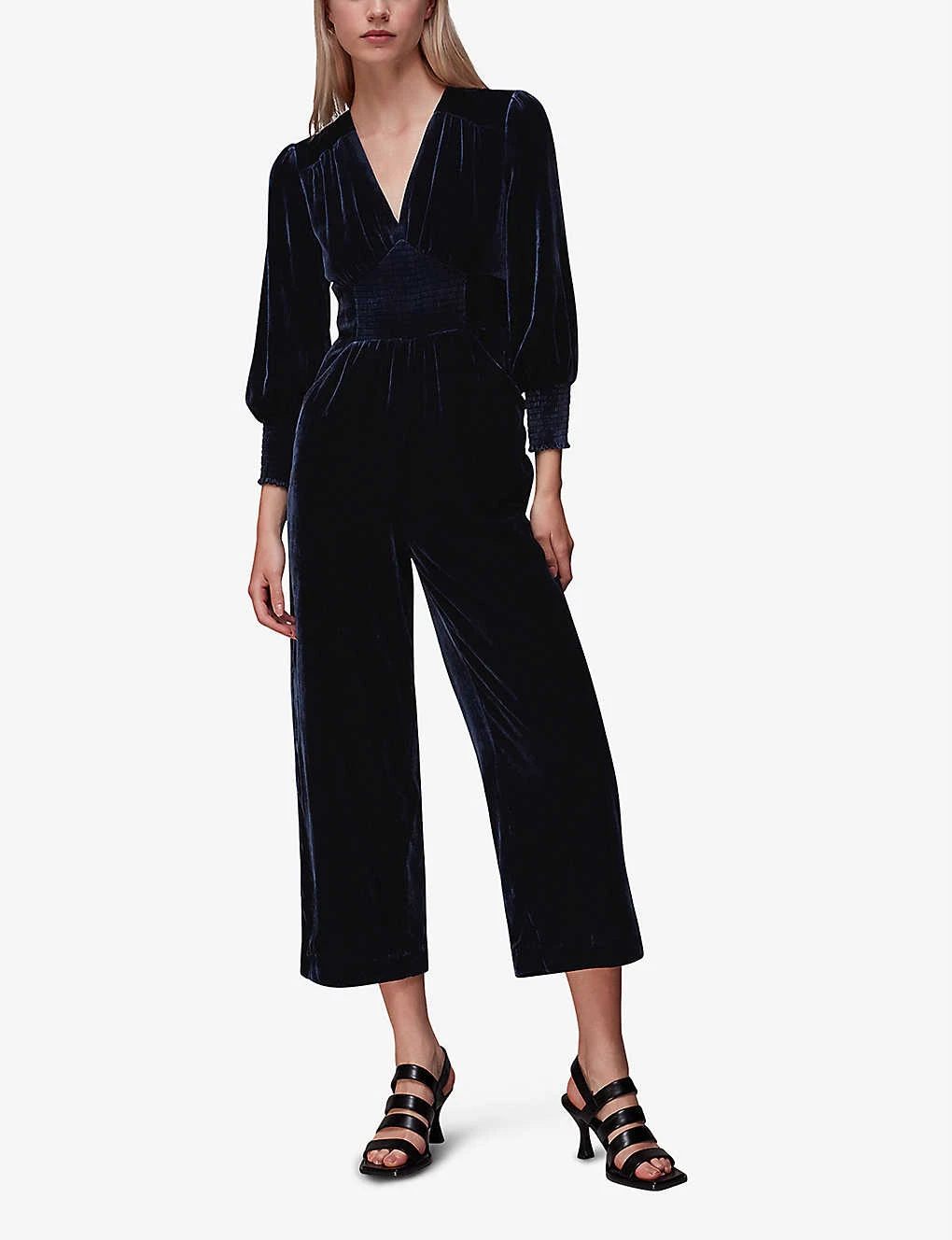 Whistles Puff-sleeve Woven Jumpsuit 2 Whistles Puff-sleeve Woven Jumpsuit - Image 2