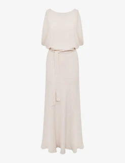 Reiss Ida Cowl-neck Woven Maxi Bridesmaid Dress