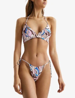 Reiss Audrinna Graphic-print Bikini Top 7 Reiss Audrinna Graphic-print Bikini Top -Ted Bakee Fashion Shop R04070771 MULTI ALT02
