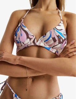 Reiss Audrinna Graphic-print Bikini Top 9 Reiss Audrinna Graphic-print Bikini Top -Ted Bakee Fashion Shop R04070771 MULTI ALT04