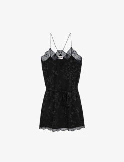 Zadig & Voltaire Risty Star-embellished Woven Slip Dress